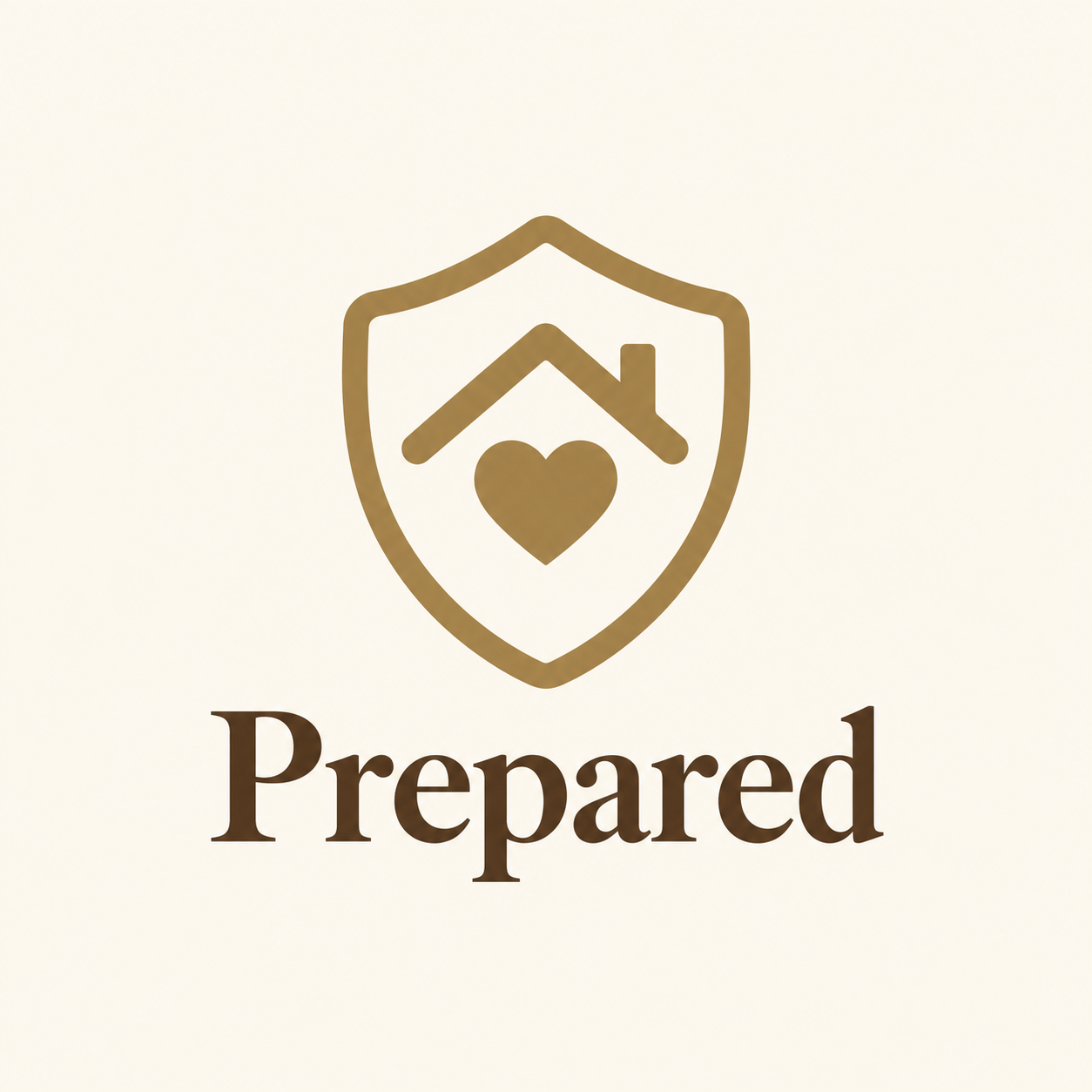 Prepared: a gold shield containing a home and a heart